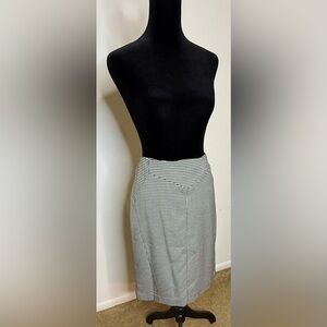 Worthington Houndstooth classic preppy skirt fully lined zip back size 12 EUC